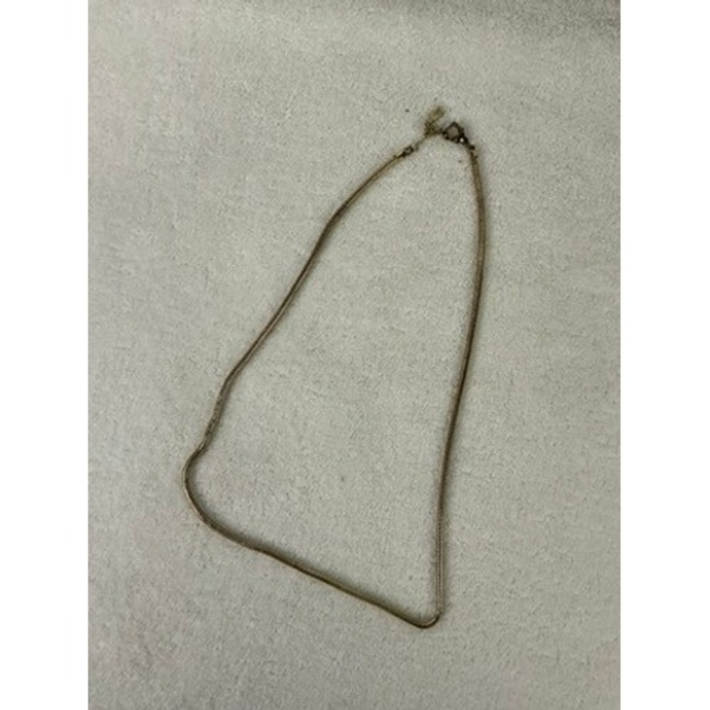 Gold Tone Snake Chain Necklace Minimalist Round Link Lobster Clasp 0476